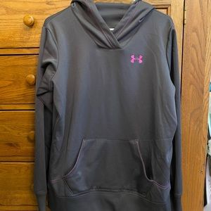 Under armour hoodie. Pink/grey. Size medium
